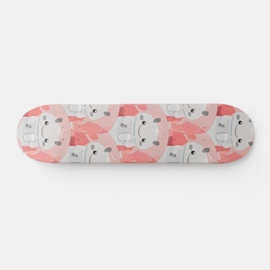Schattigee Axolotl Drink melk Persoonlijk Skateboard (Horizontaal)