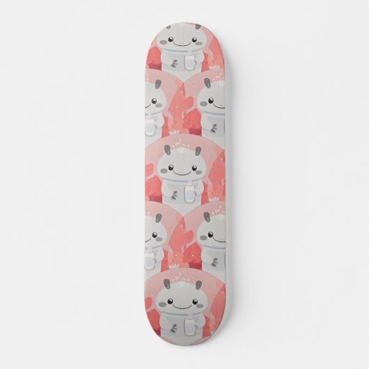 Schattigee Axolotl Drink melk Persoonlijk Skateboard (Voorkant)