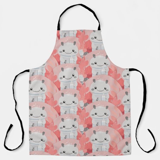 Schattigee Axolotl Drink melk Schort (Voorkant)