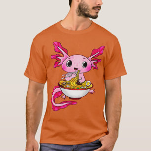 Schattigee Axolotl Eating Rammen T-shirt