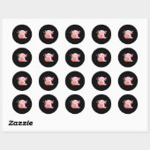 Schattigee Axolotl Eten Ramen Kawaii Food Lover Ronde Sticker (Vel)