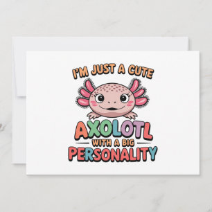 Schattigee Axolotl grappig gezegde kleurrijk desig Feestdagenkaart