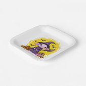 Schattigee Axolotl heks Halloween Papieren Bordje (Gebogen)