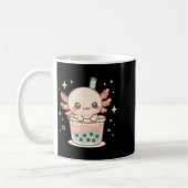 Schattigee Axolotl in Bubble Tea Cup Kawaii Dieren Koffiemok (Links)