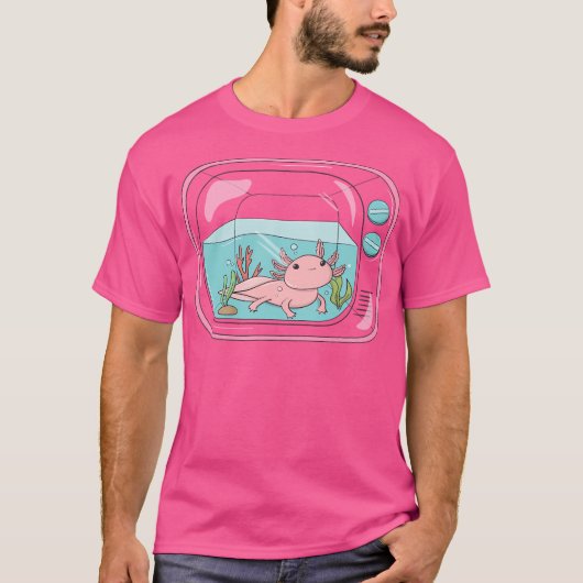 Schattigee Axolotl in tank (Voorkant)