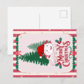 Schattigee axolotl-kerstmis briefkaart (Voorkant / Achterkant)