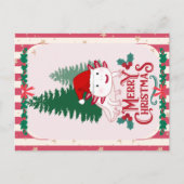 Schattigee axolotl-kerstmis briefkaart (Voorkant)