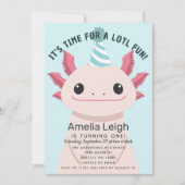 Schattigee Axolotl Kinder Alotl Fun Verjaardag Kaart (Voorkant)