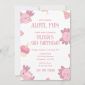 Schattigee Axolotl Kinder roze Alotl Fun Verjaarda Kaart (Voorkant)