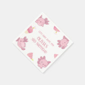Schattigee Axolotl Kinder roze Alotl Fun Verjaarda Servet (Hoek)