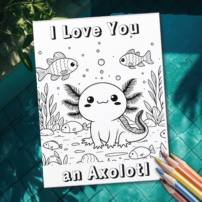 Schattigee axolotl | Kleurplaat van kind (Creator heeft geüpload)