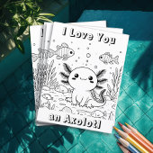 Schattigee axolotl | Kleurplaat van kind Flyer