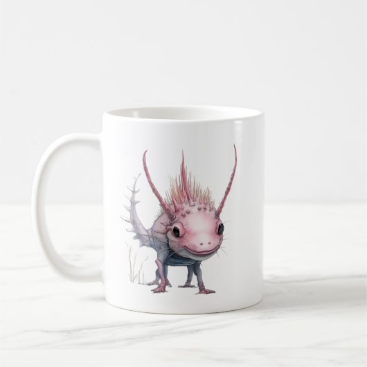 Schattigee Axolotl-kunst Koffiemok (Links)