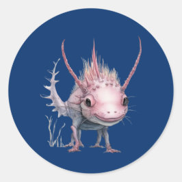 Schattigee Axolotl-kunst Ronde Sticker