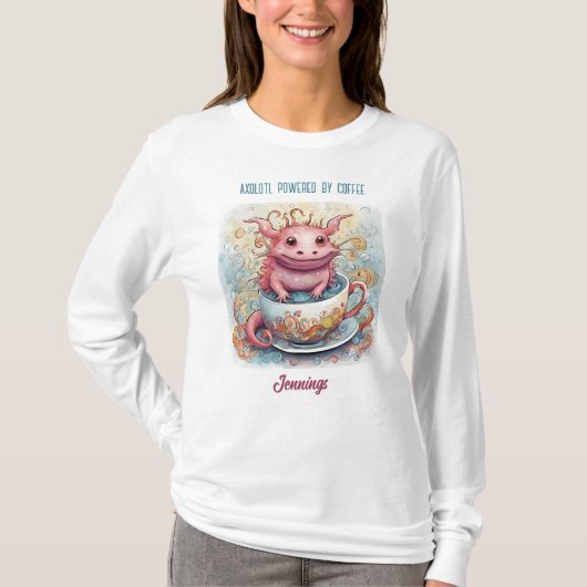 Schattigee Axolotl lange mouwen Tshirt Gift (Voorkant)