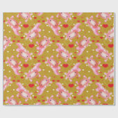 Schattigee Axolotl liefde, roze harten, leuk cadea Cadeaupapier (Vlak)