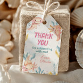 Schattigee Axolotl Meisje Verjaardag Dank u Label Cadeaulabel