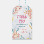 Schattigee Axolotl Meisje Verjaardag Dank u Label Cadeaulabel (Voorkant)