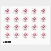 Schattigee Axolotl met Santa Hat Kawaii Stijl Ronde Sticker (Vel)