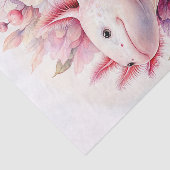 Schattigee Axolotl Pink Floral Art Tissuepapier (Detail)