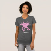 Schattigee Axolotl roze salamander gepersonaliseer T-shirt (Voorkant volledig)