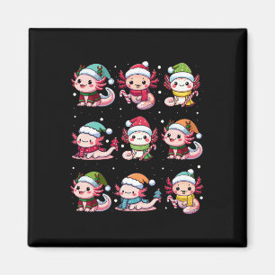 Schattigee Axolotl Santa Hat Xmas Lights Japanese Magneet