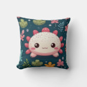 Schattigee Axolotl Unieke Print Kussen (Voorkant)