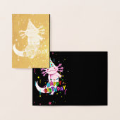 Schattigee axolotl-verjaardag folie kaarten (Display)