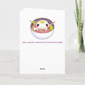 Schattigee Axolotl Verjaardag + Kleurplaat binnen Kaart (Achterkant)