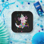 Schattigee axolotl-verjaardag papieren bordje (Feest)