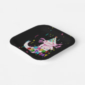 Schattigee axolotl-verjaardag papieren bordje (Gebogen)