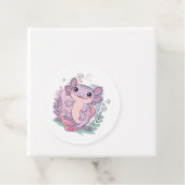 Schattigee axolotls bedankjes labels (In situ)