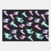 Schattigee axolotls inpakpapier vel (Voorkant)