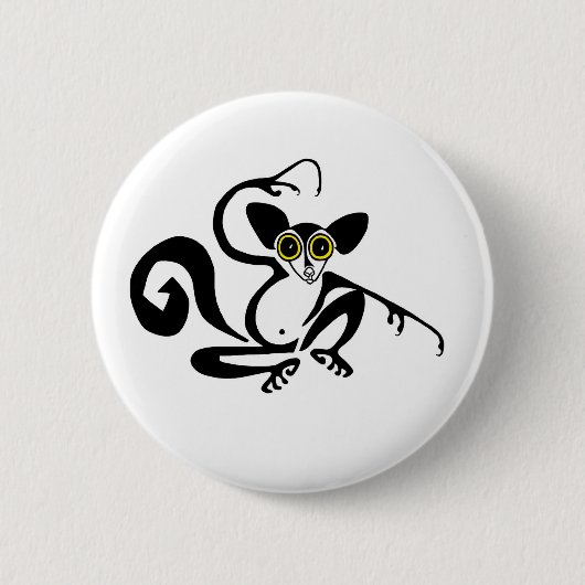 Schattigee AYE-AYE- Bedreigde dierenkaart Ronde Button 5,7 Cm (Voorkant)