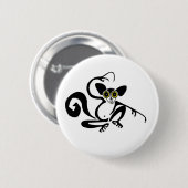Schattigee AYE-AYE- Bedreigde dierenkaart Ronde Button 5,7 Cm (Voorkant /achterkant)
