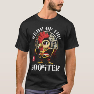 Schattigee Aziatische Chinese Haan Zodiac Maanjaar T-shirt