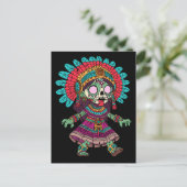 Schattigee Azteekse zombie Briefkaart (Staand voorkant)