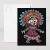 Schattigee Azteekse zombie Briefkaart (Voorkant / Achterkant)