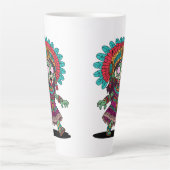 Schattigee Azteekse zombie Latte Mok (Voorkant)