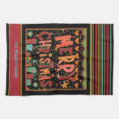 Schattigee baard grillige gepersonaliseerde vrolij theedoek (Horizontaal)