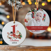 Schattigee Baby 1e kerstfoto Keramisch Ornament