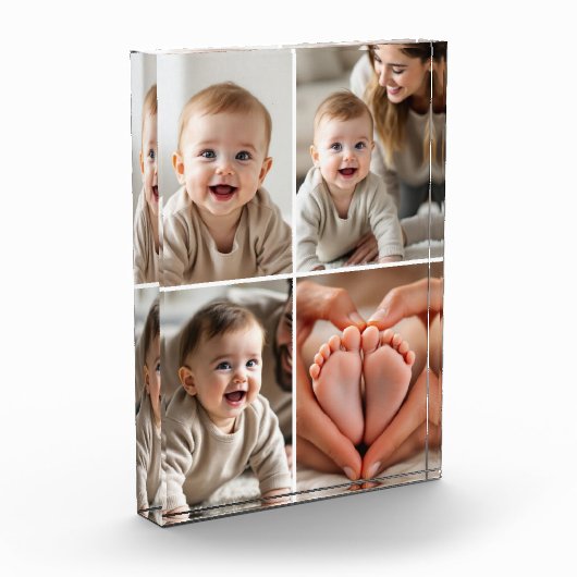 Schattigee Baby 4 Fotocollage Afbeelding Fotoblok (Links)