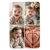 Schattigee Baby 4 Photo Collage Afbeelding Magneet (Verticaal)