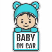 Schattigee Baby aan boord/Baby op Sticker (Voorkant)