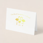 Schattigee Baby Aankondiging Flamingo Flock (Voorkant)