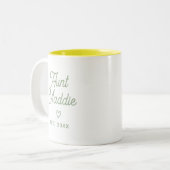 Schattigee Baby Aankondiging Tante Zwangerschap Tweekleurige Koffiemok (Voorkant links)