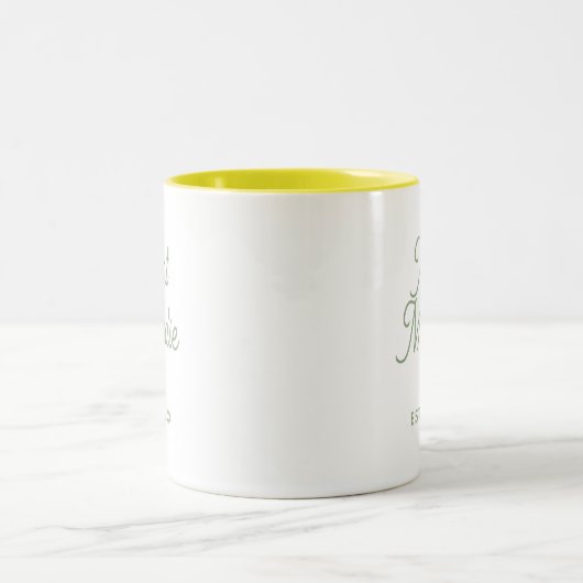 Schattigee Baby Aankondiging Tante Zwangerschap Tweekleurige Koffiemok (Center)