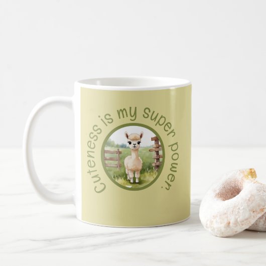 Schattigee Baby Alpaca Koffie Mok (Met donut)