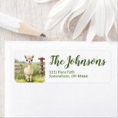 Schattigee Baby Alpaca retouradreslabels Etiket (Insitu)