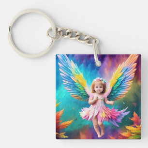 Schattigee Baby Angel Kleurrijk Design-38424 Sleutelhanger